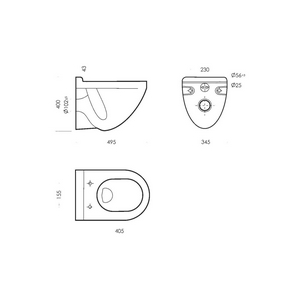 Унитаз подвесной Attica Luxe 490*380*340, крышка микролифт, без комплекта крепежа, белый Sanita Luxe Attica luxe WC.WH/Attica/DM/WHT.G/S1 / ATCSLWH0104