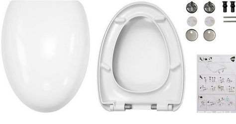 Подвесной унитаз "" с сиденьем дюропласт, микролифт Sanita Luxe Ringo WC.WH/Ringo/DM/WHT.G/S1 (RNGSLWH0104)