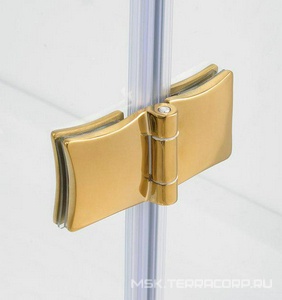 Душ.угол.1200х900хh1950мм,R550,ассиметрич, "Правая" (петли слева),вход 730мм,(стек.8мм, матов.с прозр.рис, фурн. цв.зол.),Magic-RP ZZ Cezares Magic-Royal Palce MAGIC-RH-1-120/90-ROYAL PALACE-PP-G-R