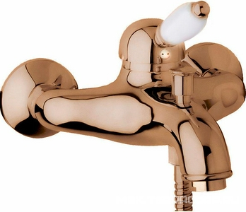 Смеситель для ванны, (цв.бронза, ручка цв.белый),  ZZ Cezares Elite ELITE-VM-02-Bi