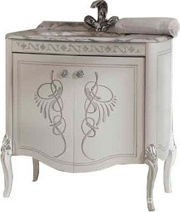 Тумба под раковину, 80,3хh84х53см, две распашные двери, ручки цв. хром,  ZZ Labor Legno Hermitage HEPL 85 ARG