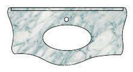 Столешница 128х57хh7см, 1 отв. д/смесит., (мрамор цв. Marmo Carrara), Carlotta ZZ