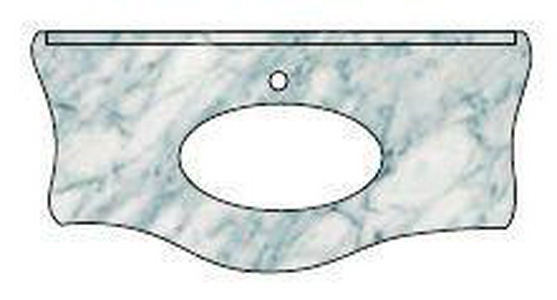 Столешница 128х57хh7см, 1 отв. д/смесит., (мрамор цв. Marmo Carrara),  ZZ Cezares Carlotta CARL04.M1 Marmo Carrara 1 fori