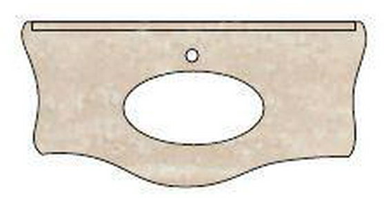 Столешница 128х57хh7см, 1 отв. д/смесит., (мрамор цв. Marmo Travertino),  KL Cezares Carlotta CARL04.M1 Marmo Travertino 1 fori