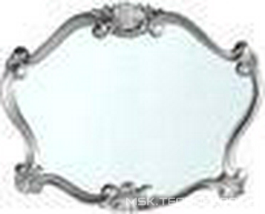 Зеркало прямоуг. в дерев. резной раме 92хh70см, (цв. хром металл), крепёж в компл.,  ZZ TW Collection Barocco 330 cr metal