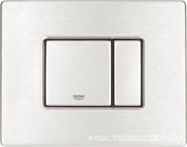 Накладная панель "Skate Cosmopolitan" , 2 объема смыва + старт/стоп, горизонтальная, нержавеющая сталь ZZ Grohe Grohedal 38776SD0