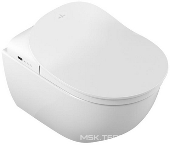 Унитаз подвесной 370х560мм,без внутр.смывн.ободка, БЕЗ сиденья-биде арт.V02E L4 01, скрыт/креп "SupraFix" в компл.,(цв.R1 white ceram+), KL Villeroy & Boch Subway 2.0 5614R5R1