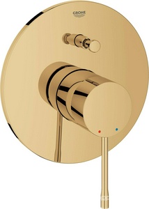 Смеситель д/ванны и душа, наружная часть для скрытого монтажа, без внутр.блока 35501000, цв.золото ZZ Grohe Essence New 19285GL1
