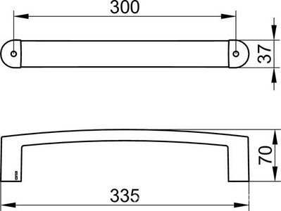 Держатель для ванны 300мм,  ZZ Keuco Elegance 11607010000