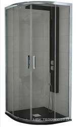 Душевой уголок Manhttan 90*90*200 см, полукругл., хром профиль, прозрачное стекло, БЕЗ поддона, сифона, установ.набор в компл.XX