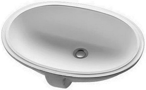 Раковина встраиваемая снизу 560х410хh215мм, с переливом, крепёжные уголки в компл., Caterine Bi ZZ Hatria Универсал Y651