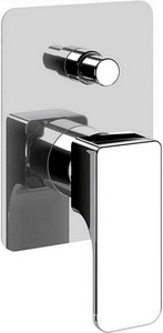 Смеситель встр. (внешняя часть) для душа c переключателем (БЕЗ внутренней части арт.ZA 00421 3 04), (цв.хром)  ZZ Cisal Cubic CU002100 21