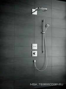 Запорно-переключающее устройство на 3 потребителя, внешняя часть без скрытой арт.01800180, (цв.хром),  ZZ Hansgrohe ShowerSelect 15764000