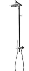 Смеситель для душа настенный, с верхним душем h127 х вылет 44,5см, в компл: шланг, лейка д/д, (хром)  ZZ 3M Cut 3360 CC