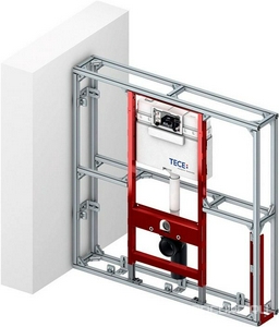 Монтажная рама с бачком д/подв.унитаза, h112см, (!!! БЕЗ КОМПЛ,КРЕПЛЕНИЙ арт.9380014 или 9380300), монтаж со всеми панелями смыва, TECE Tece TECEprofil 9300302