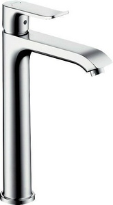 Смеситель для раковины, Высокий, излив 141хh191мм, с д/к, (цв.хром),  Hansgrohe Metris 31183000