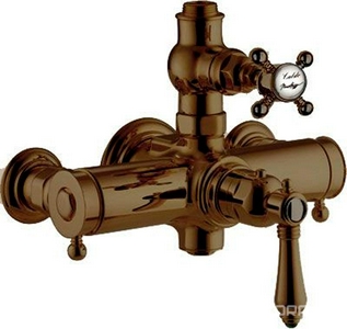 Термостат  для душевой стойки (цв.Tuscan brass темная бронза, ручки ), Nicolazzi ZZ Nicolazzi Half Dome 4917 TB 70