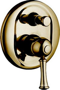 Смеситель для душа, встаиваемый в стену с переключателем, (цв. бронза),  ZZ Gaia Aston RB 6472 BR