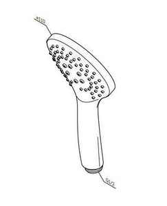 Ручной душ 110 мм, 1 функц., хром AMPM Gem F0290064