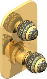 Смеситель-термостат для душа, встр. в стену, с регул. напора (внешняя часть БЕЗ внутр. арт. 5300А), (цв. золото (Dore)) Marquise gold decor ZZ THG Marquise Gold Decor A7F-F01-5300B