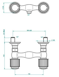 Смеситель для душа, шланг, (цв. золото (Dore))  ZZ THG Jaipur Aragonite A9A-F01-64