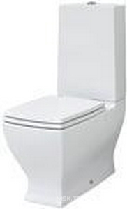 Чаша напольного унитаза (моноблок), 36х69см, БЕЗ бачка и сиденья, крепл. к полу в компл. (цв. белый),  ZZ ArtСeram Jazz JZV003 01; 00