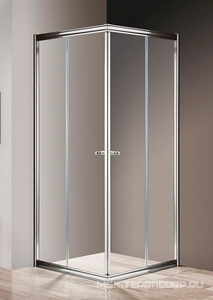 Душевое ограждение квадр. 985-1000х985-1000хh1950мм, 2 сдвижные двери, (ст.прозр.6мм, фурн/хром),  ZZ Cezares Giubileo GIUBILEO-A-2-100-SCORREVOLE-C-Cr