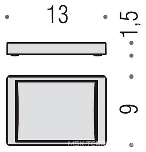 Мыльница настольная, (корпус мелалл хром),  Colombo Look B1642.000