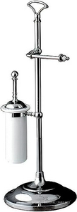 Гарнитур для туалета, напольный, свободностоящий (ёрш и держатель для т/б), (хром)  ZZ Devon & Devon Single SL12CR