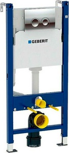 Инсталляция для подвесн.унитаза, клавиша двойной смыв  21 хром, крепеж в компл XX Geberit Delta 458.124.21.1