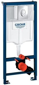 Инсталляция для подвесного унитаза, Rapid SL 3 в 1 в сборе + кнопка Skate Air KL Grohe Grohedal 38721001