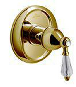 Смеситель для душа, встраиваемый в стену, (внешняя часть, БЕЗ внутренней части арт.F2542OR), (цв. золото),  ZZ Fima Carlo Frattini Elizabeth Chic F5089/1COR