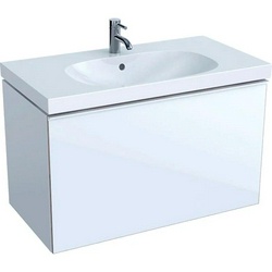 Тумба подвес 89хh53.5х47.6см,д/рак 90см арт500.642.01.2,500.623.01,нажим.выдв.ящик(фасад белое стекл,корпус белый глянц.лак),креп.в комп,Acanto ZZ