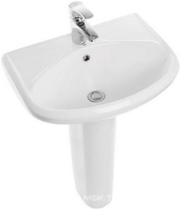 Раковина "", 575x445x220 мм, с 1 отв., без комплекта крепежа, белый Sanita Самарский WB.PD/Samarsky/57-C/WHT.G/S1 (SMRSAWB01)