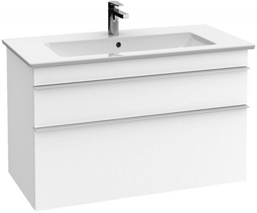 Тумба 953хh590х502мм, д/раковины 1000мм,(2 выдв.отдел., 1 пакет с акс, крепёж в комп.), (ручки цв..хром, фронт и корпус цв.DH бел.глянц), ZZ Villeroy & Boch Venticello A92601DH