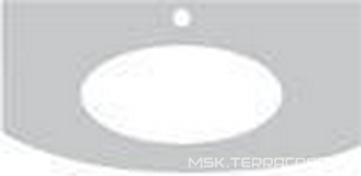 Столешница 112х59,9хh2см, с пристенной панелью, с 1 отв.д/смес., (мрамор цв.Travertin),  ZZ Labor Legno Hermitage HETOP 113 T