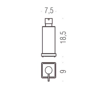 Дозатор для жидкого мыла настольный, (стекло матовое / хром),  Colombo Look B9317.000