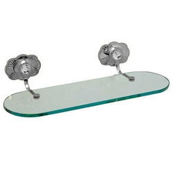 Полочка стеклянная 50х23хh10см, крепления в компл., (цв. хром) Margherita Z XXZ