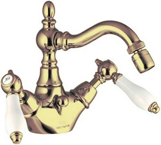 Смеситель для биде, с поворотным изливом, с д/к, (цв. бронза),  ZZ Fima Carlo Frattini Herend F5412BR