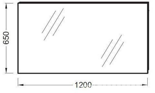 Зеркало прямоугольное  1200*30*650 мм ZZ Jacob Delafon Odeon Up EB1085-NF
