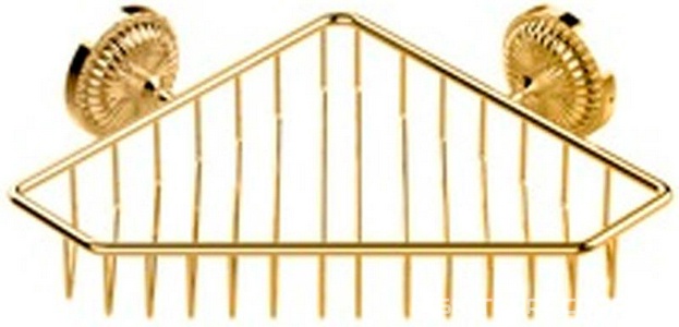 Полочка угловая, металл. решётка 200х200mm с держателями (цв. золото (Dore))  ZZ THG Cygne G31-F01-03623