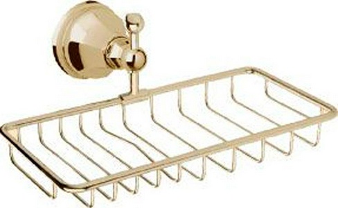 Полочка настенная (решетка) металлическая 24х19см  (цв.Ottone Grezzo латунь матов.),  ZZцо d19,5см, (цв.Ottone Grezzo латунь матов.), Impero ZZ Nicolazzi Teide 1493 OG 05