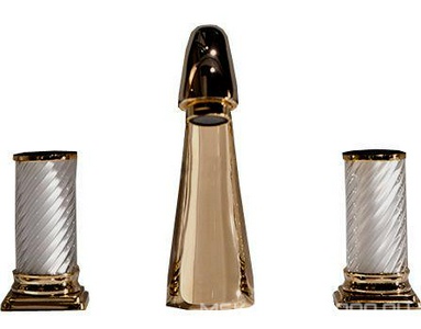 Смеситель для раковины на 3 отв., без д/к, (цв. бронза, ручки муранское стекло ручной работы),  ZZ Oasis Fortuny 000RBFNBRW