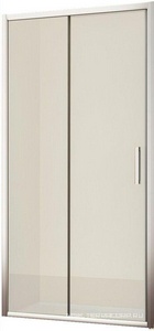 Дверь для душа в нишу 1100х1950мм, сдвижная, с неподвиж.сегментом, вход справа/слева 455мм, (стекло прозр. Easy Clean 6мм, профиль цв.хром),  ZZ Romance Collection Ystad YS.S2.110.REV.SDTG.CR СОВРЕМЕН