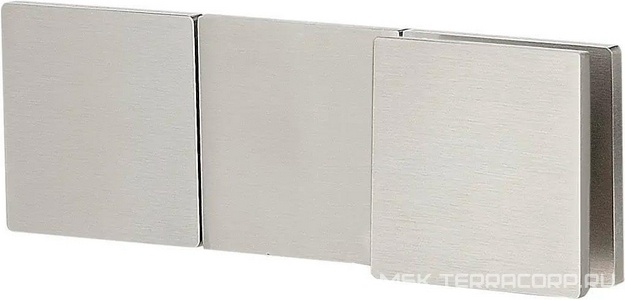 Смеситель душа, встраиваемый в стену 1 ручк., гориз., (цв. тертая сталь),  ZZ 3M 5mm RWIT 2808 IS 96