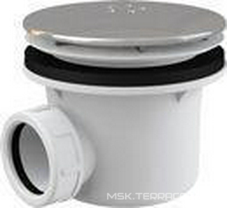 Cифон для душевого поддона A49K с металлической  peшeткой LUX ZZ AlcaPlast Универсал A49K