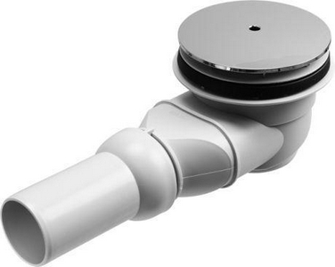 Сифон для душевого поддона с отв.слива 90мм, (сток горизонт., крышка цв.хром) Duravit ZZ Duravit DuraPlan 790263000001000