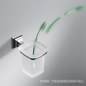 Стакан настенный, (стекло матовое, креплен. цв.хром)  Colombo Portofino B3202.000