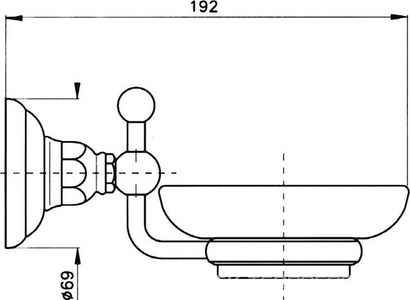 Мыльница для настольного держателя (керамика антик)  ZZ Nicolazzi Classica С1487/1 А
