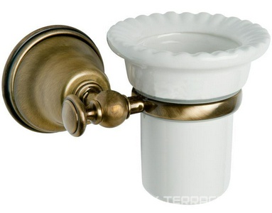 Стакан настенный (цв.бронза/керамика),  ZZ TW Collection Harmony TWHA109br